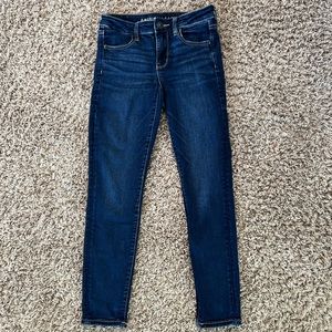 American Eagle High Rise Jegging, Stretch, Dark, size 4 short, great condition